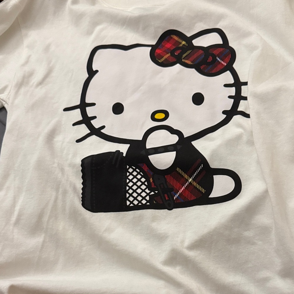 Hello Kitty Graphic Tee and plaid skirt